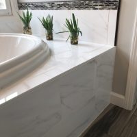 Custom tile tub surround