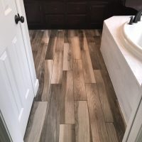 Custom wood-look tile southwest Michigan