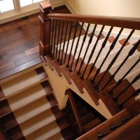 hardwood and carpeted stairs